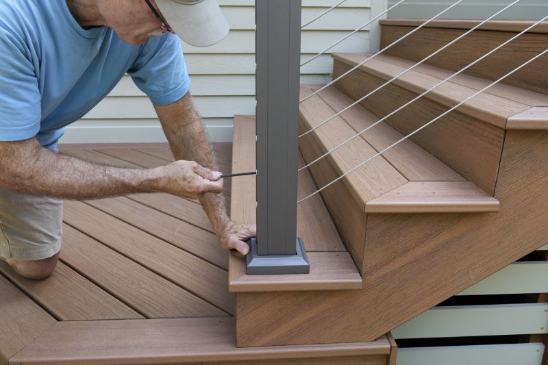 Wood Stair Railing Repair in Alpharetta, GA